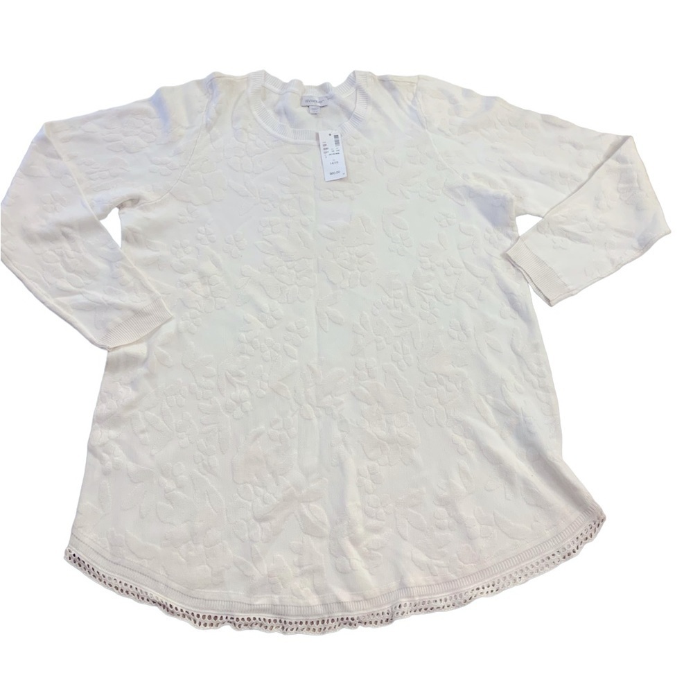 Avenue | White New With Tags Sweater Size 14/16 Originally $60.00
